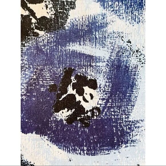 H&M Womens Sleeveless Scoop Neck Fit & Flare Lined Blue Floral Dress SZ 6 - Picture 3 of 4